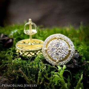 Gold Vermiel Cluster Stud Earrings